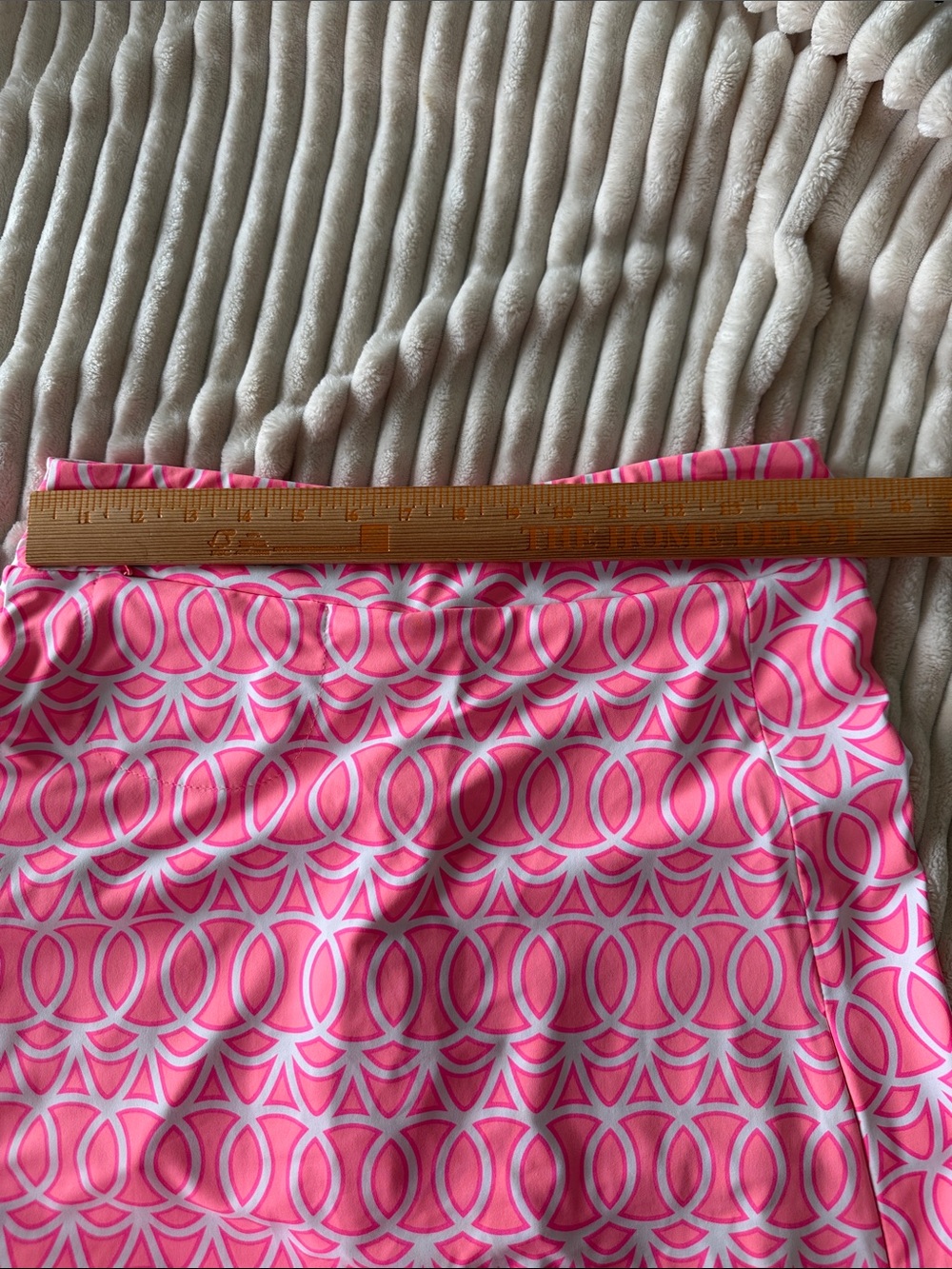Lulu-B Pink Geometric Mini Skirt - Picture 10 of 11